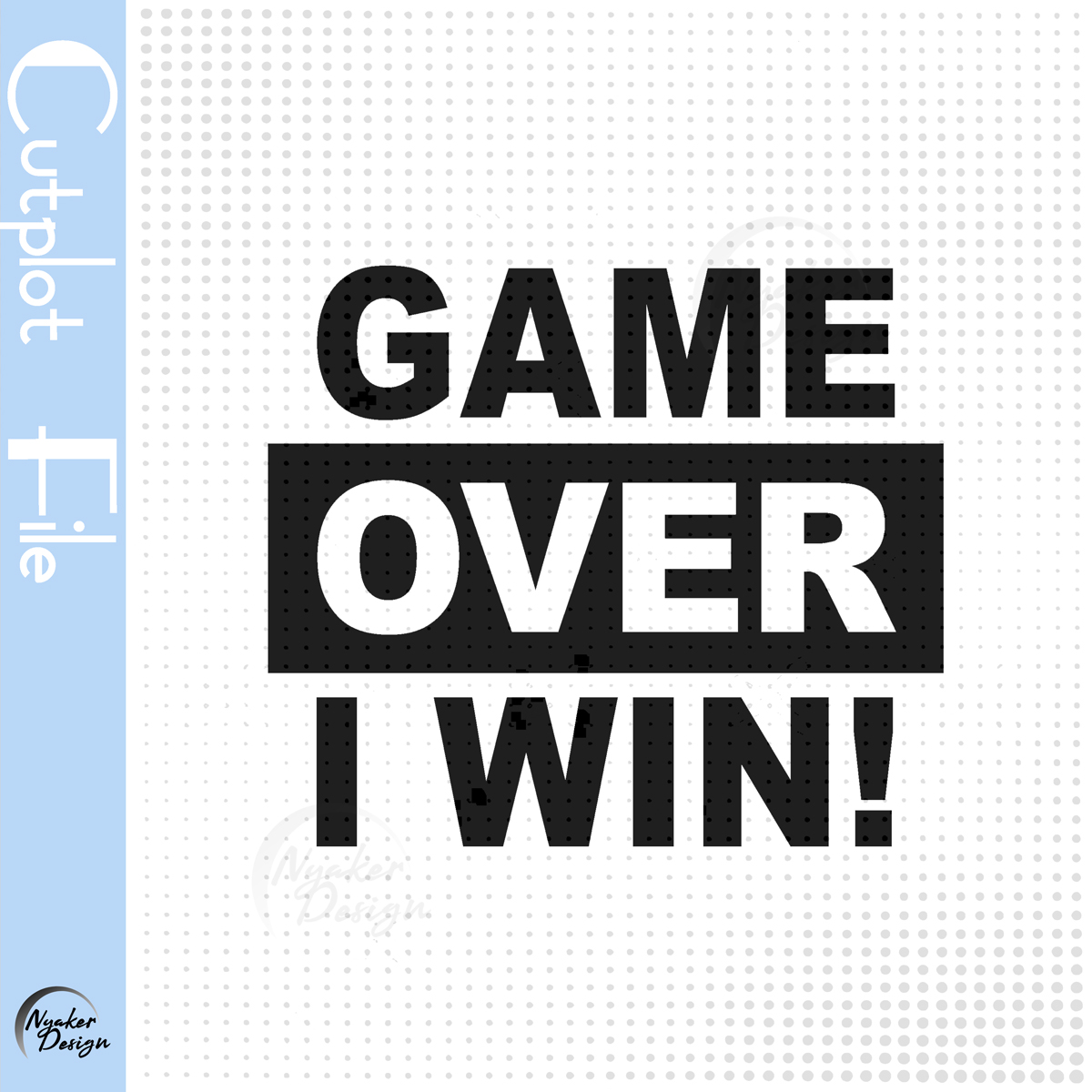 Spruch Game over i Win - als Schnittdatei / Plottdatei